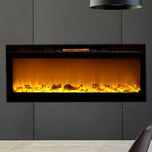 Fellman Log Built-In Wall Mount Electric Fireplace by Varick Gallery