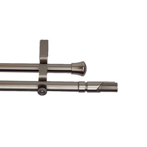 Modern Bolt Double Curtain Rod and Hardware Set