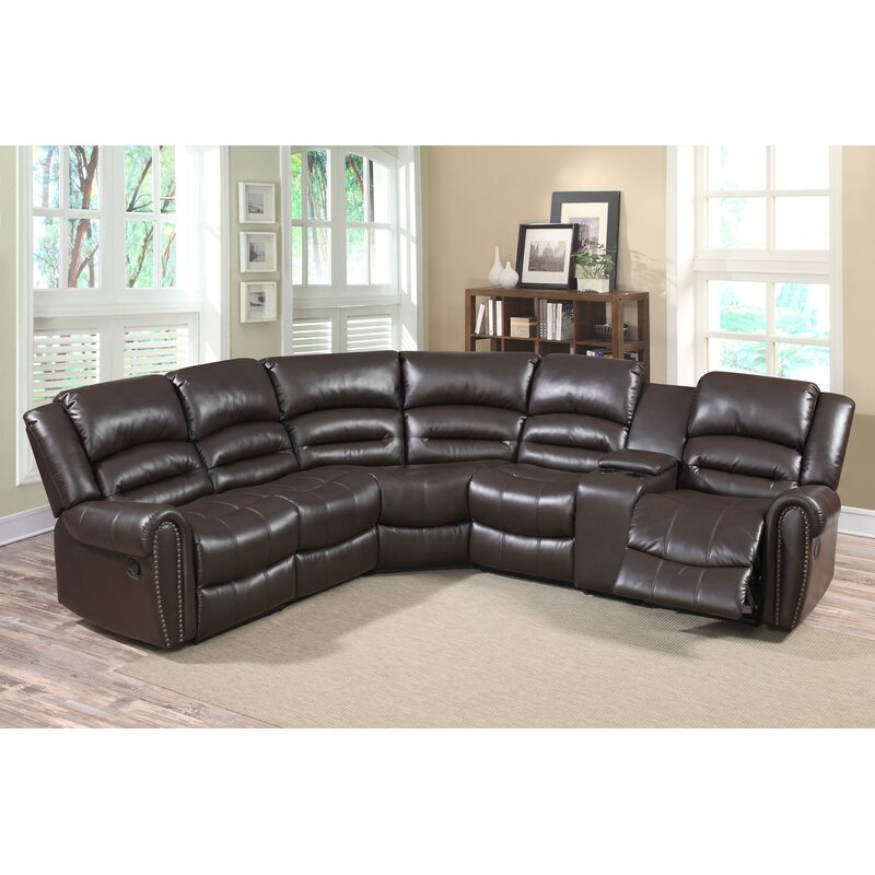 Living In Style Bingham Reversible Reclining Sectional & Reviews | Wayfair