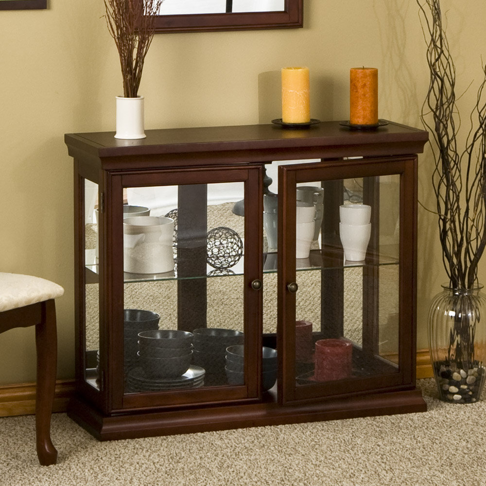 Charlton Home Newark Console Curio Cabinet Reviews Wayfair