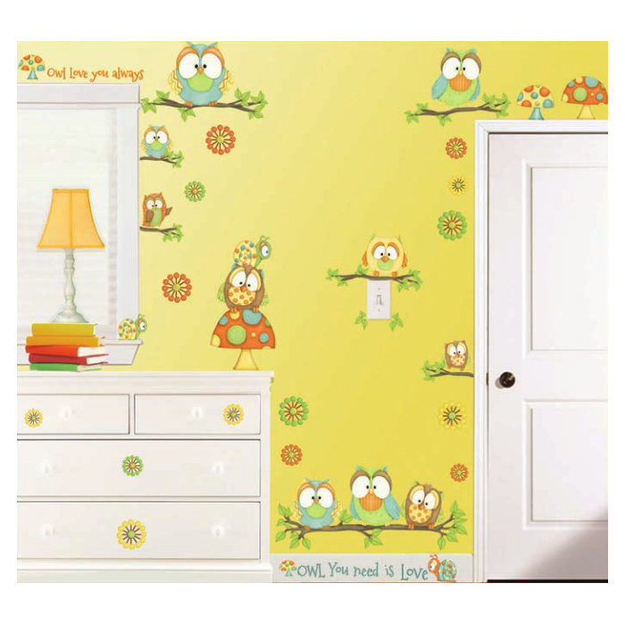 borders unlimited who's hoo owl super jumbo appliqué wall decal
