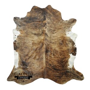 One-of-a-Kind Pinkerton Cowhide Brown/White Area Rug