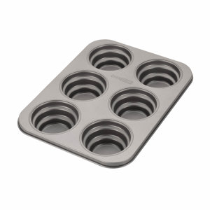 Novelty Non-Stick 6 Cup Round Cakelette Pan