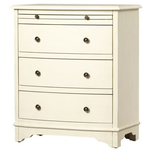 Wellfleet 4 Drawer Chairside Accent Chest in Ivory