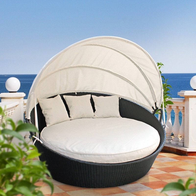 Holden Canopy Outdoor Patio Daybed With Cushions Reviews Birch Lane Holden Canopy Outdoor Patio Daybed With Cushions