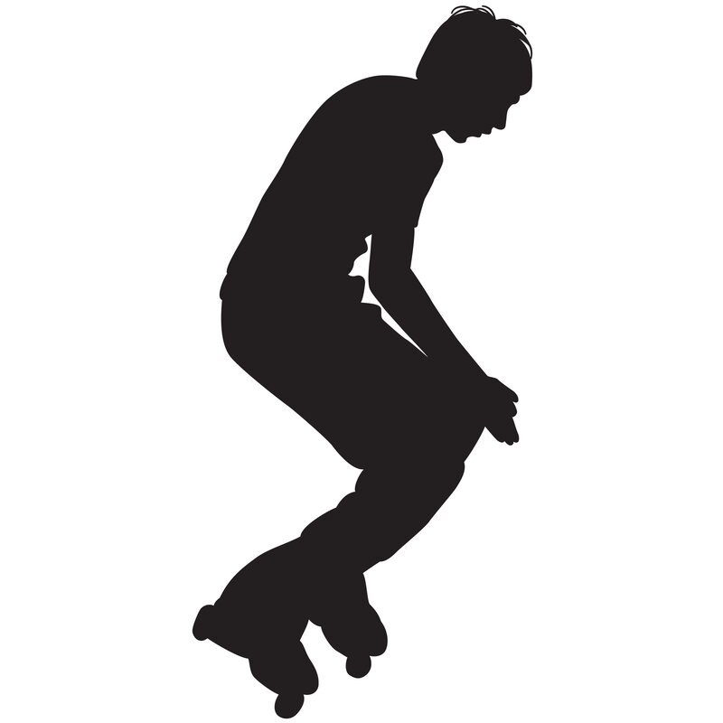 Wallhogs Roller Blade Silhouette II Cutout Wall Decal | Wayfair