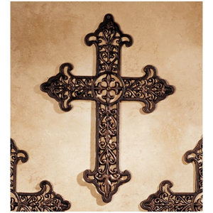 Fleur de Lis Cross Wall Decor