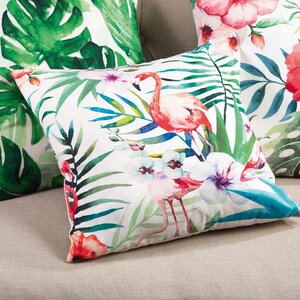 Tropical Flamingo Indoor/Outdoor Throw Pillow