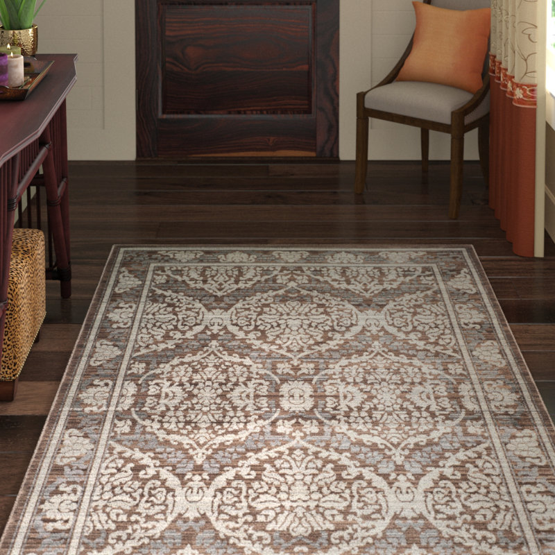 World Menagerie Abdoulaye Gray/Brown Area Rug Wayfair