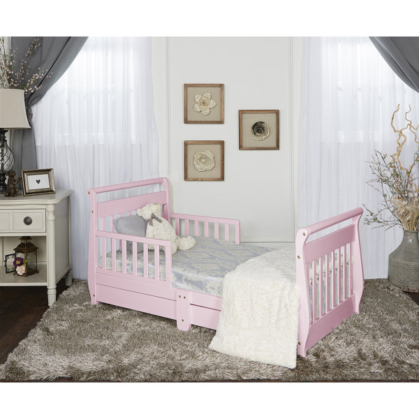 Dream On Me Toddler Sleigh Bed with Drawers & Reviews Wayfair