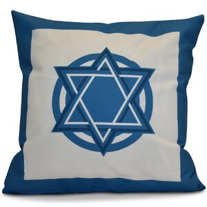 Hanukkah 2016 Decorative Holiday Geometric Outdoor Throw Pillow