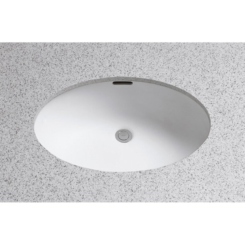 toto augusta decorative ceramic oval undermount bathroom sink with