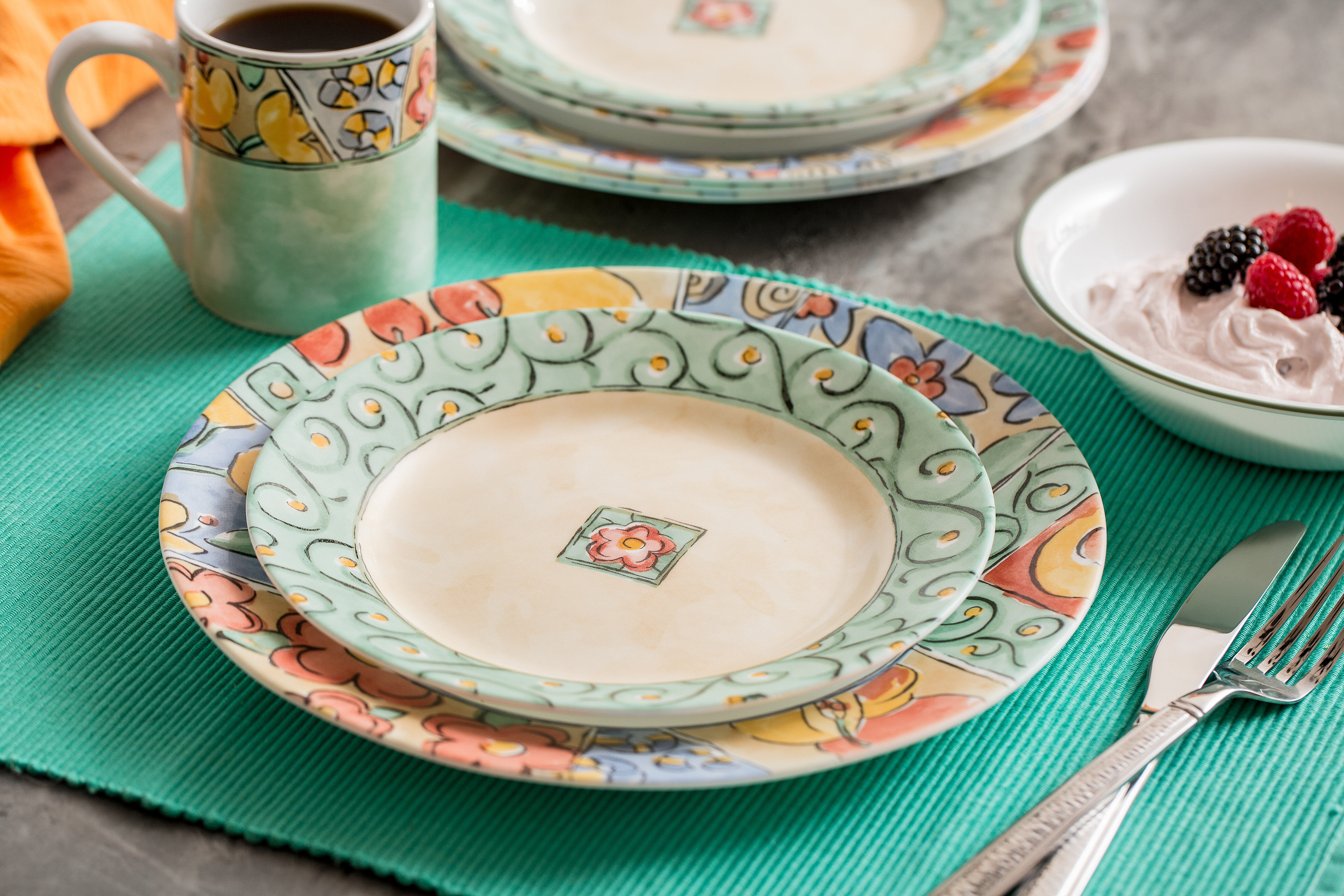 Corelle Impressions Watercolors 16 Piece Dinnerware Set, Service for 4 & Reviews | Wayfair