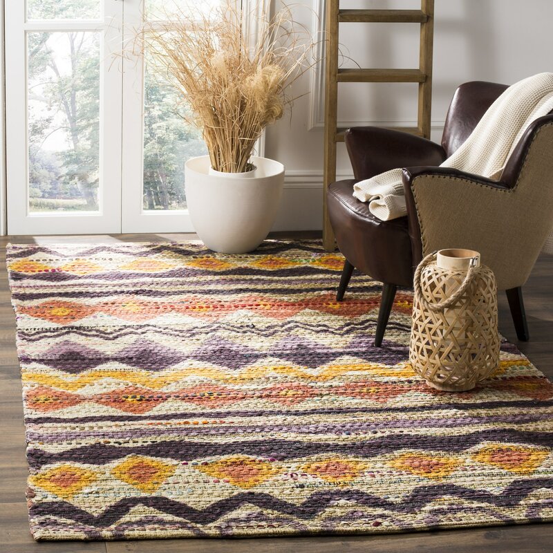 Veropeso Cotton Purple/Orange Area Rug & Reviews | AllModern