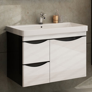 Devo 80 cm Wandmontierter Waschtisch Costa