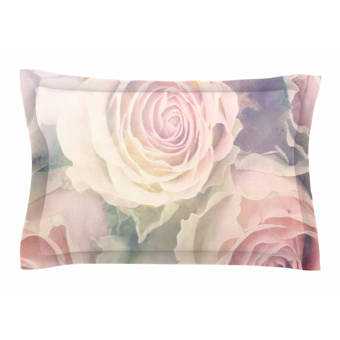 Kess InHouse Susan Sanders Blush Pink Blooming Roses King Featherweight Sham