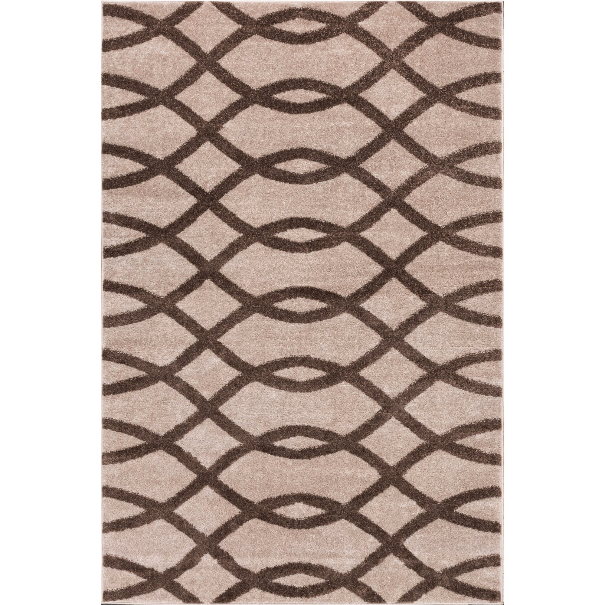 Winston Porter Manning Poofy Brown Beige Area Rug & Reviews