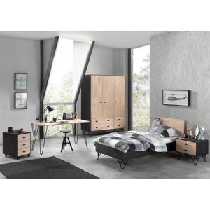 5-tlg. Schlafzimmer-Set William, 90 x 200 cm von..