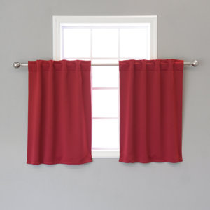 Lenore Solid Blackout Thermal Rod Pocket Curtain Panels (Set of 2)