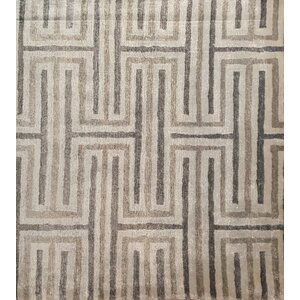 Hand-Knotted Ivory/Taupe Area Rug