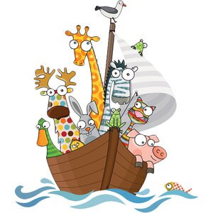 Ludo Funny Ship's Boys Wall Decal