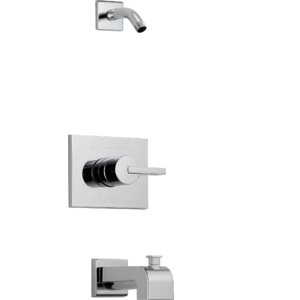 Vero Pressure Balance Tub and Shower Trim with Metal Lever Handle and Monitor