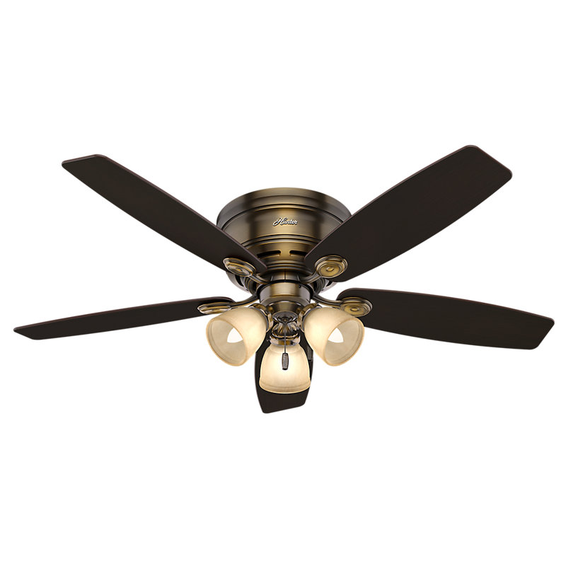 Darby Home Co 52 Emely Low Profile Iv Plus 5 Blade Ceiling Fan 52 Emely Low Profile Iv Plus 5 Blade Ceiling Fan Light Kit Included