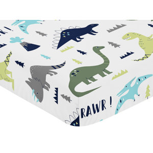 Mod Dinosaur Fitted Crib Sheet