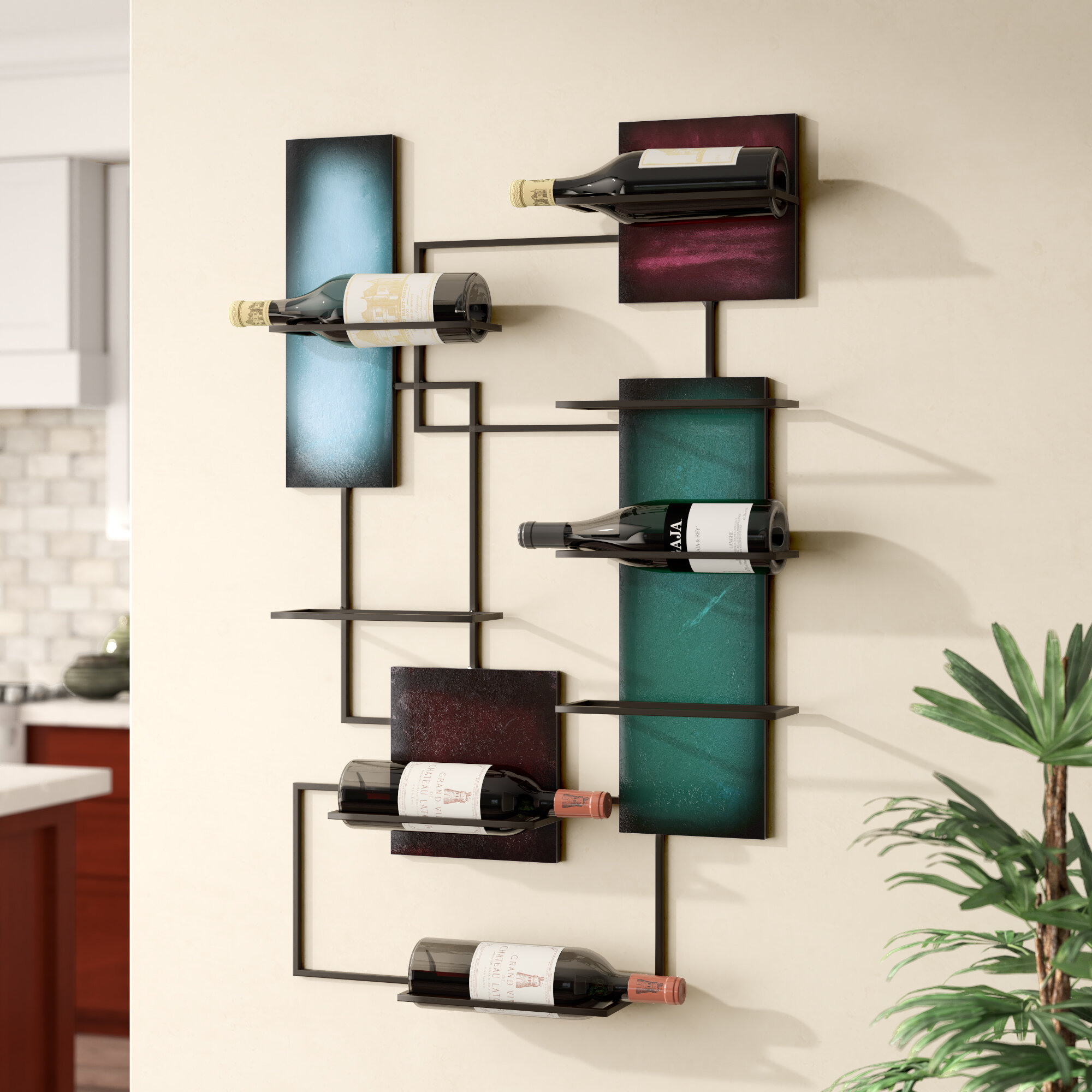 World Menagerie Sequeira 8 Bottle Wall Mounted Wine Rack Reviews