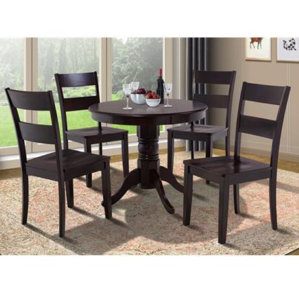 Cedarville 5 Piece Carved Wood Dining Set by Alc..