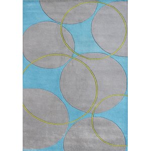 Orenco Hand-Tufted Blue/Gray Area Rug