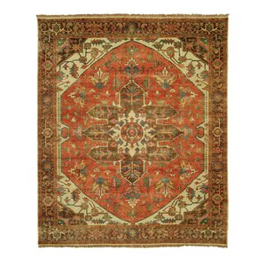 Jules Serapi Kashan Gold/Terracotta Area Rug