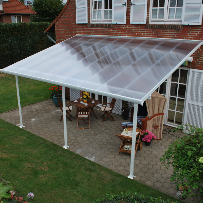 Palram Feria 28 Ft W X 13 D Patio Cover Awning Wayfair Default Name