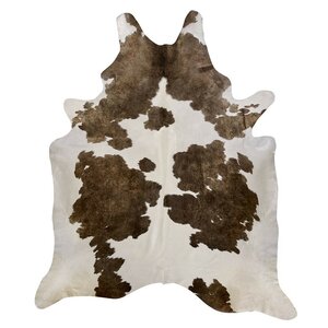 Cowhide Sand/White Area Rug