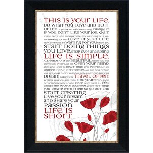 'This Is Your Life' Framed Graphic Art Print