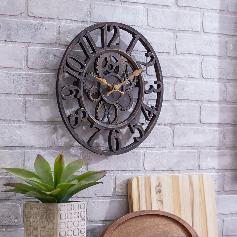 Gears in Motion 14" Round Metal Gear Wall Clock & Reviews AllModern