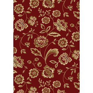 City Claret Flora Area Rug