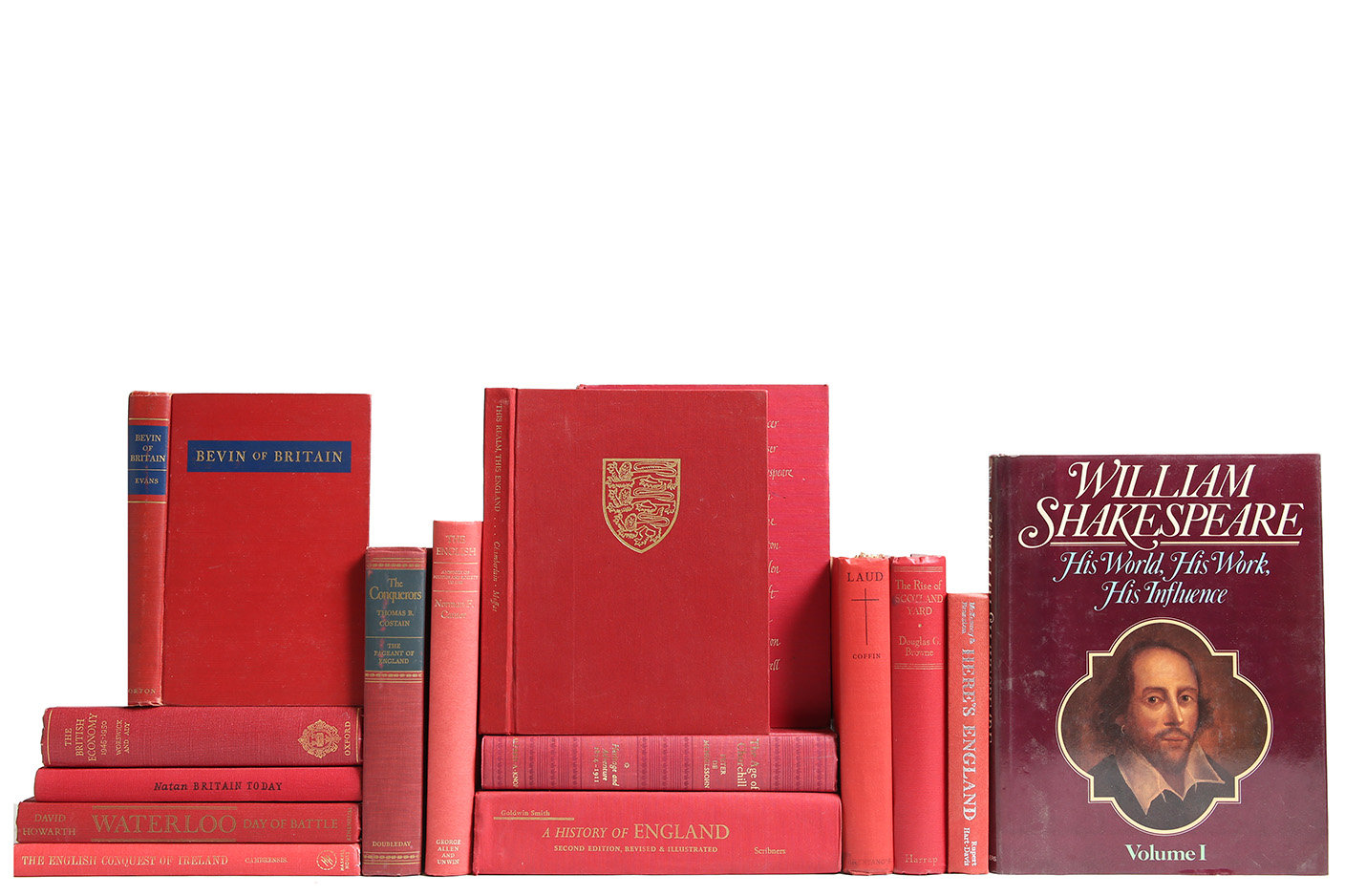 Booth Williams Authentic Decorative Books Custom Set England In Red Her History Heritage Set Of 15 Wayfair