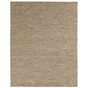 Hand-Woven Wool Silver Area Rug