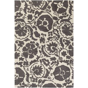 Julie Hand-Tufted Charcoal/Cream Area Rug
