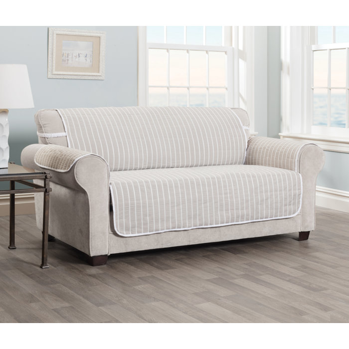Harper Striped T Cushion Sofa Slipcover