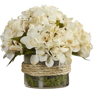 Hydrangea in Rope Glass Vase