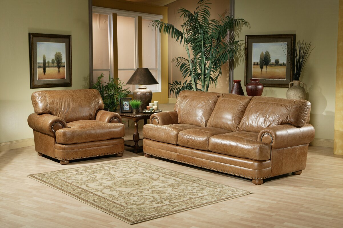 Omnia Leather Houston Leather Configurable Living Room Set