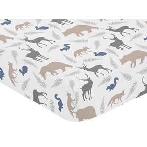 Woodland Animals Fitted Crib Sheet