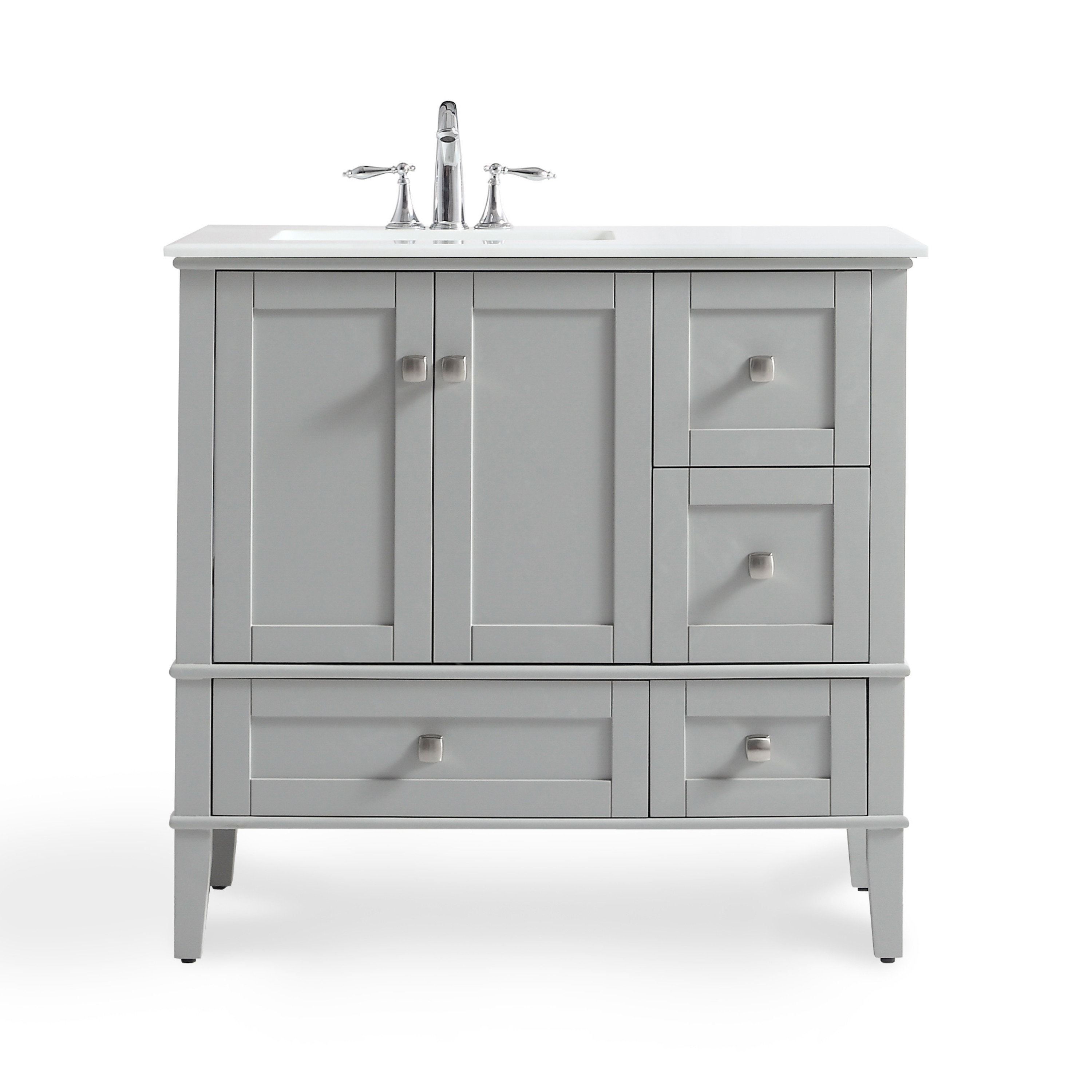 Simpli Home Chelsea Left Offset 37 Single Bathroom Vanity Set Simpli Home Chelsea Left Offset 37 Single Bathroom Vanity Set Reviews Wayfair