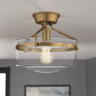 Semi Flush Mount Ceiling Lights You Ll Love Wayfair Frannie 1 Light Semi Flush Mount