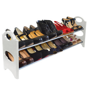 2-Tier 10 Pair Shoe Rack