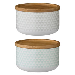 Ceramic 2 Piece Kitchen Canister Set (Set of 2)