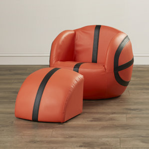 Dylan Upholstered Kids Novelty Chair and Ottoman by Zoomie Kids