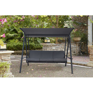 Porch Swings Joss Main Marquette 3 Seat Cushion Porch Swing With Stand